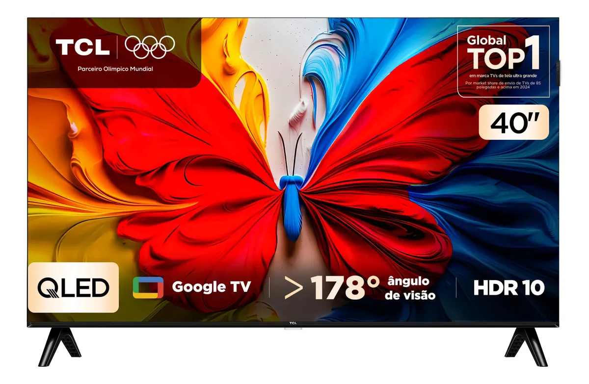 Smart TV TCL 55 Polegadas QLED 4K P8K WiFi Bluetooth Google TV 144Hz HDR10+ Dolby Atmos Vision 55P8K